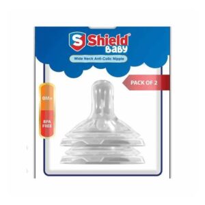 SHIELD WIDE NECK ANTI COLIC NIPPLE