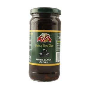 ITALIA PITTED BLACK OLIVES 430GM